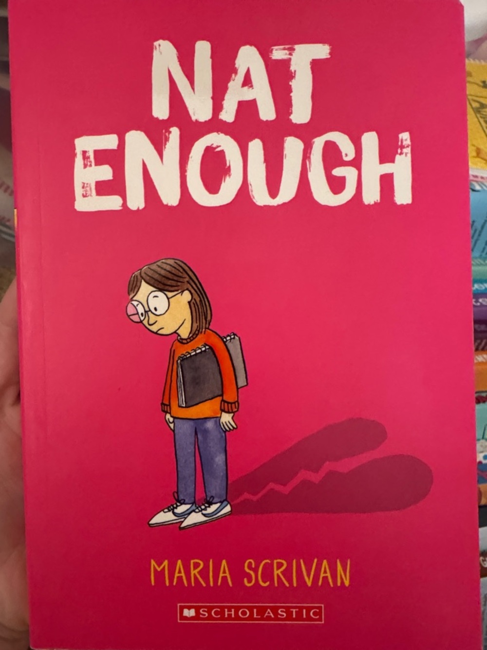 Scholastic Bright Pink Cover: Nat Enough Illustrated Paperback